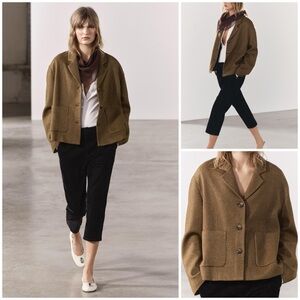 ZARA ~ Herringbone Short Jacket